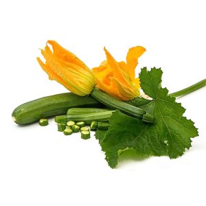Zucchine chiare con fiore